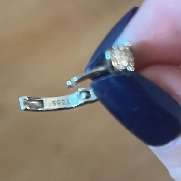 The Serpentine Earring in 925 silver and cubic zirconia - Picture 5 of 5